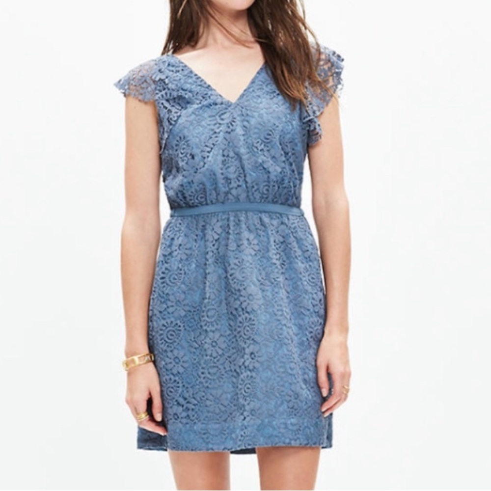 Madewell Blue Lace Dress